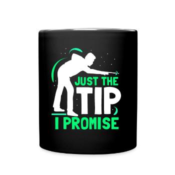 Nur Die Spitze Versprochen Pool Billard Billiard - Tasse einfarbig - Schwarz - Vorne