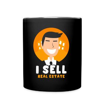I Sell Real Estate Real Estate Agents Houses - Full Colour Mug - black - Front