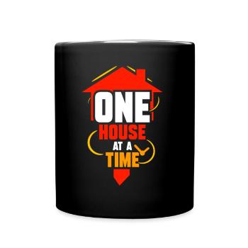 Ein Haus Nach Dem Anderen Häuser Immobilienmakler - Tasse einfarbig - Schwarz - Vorne
