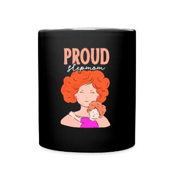 Fière belle-mère enfant mère d’accueil - Mug uni - noir - Devant