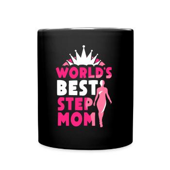 Die Beste Stiefmutter Der Welt Ziehmutter Kind - Tasse einfarbig - Schwarz - Vorne