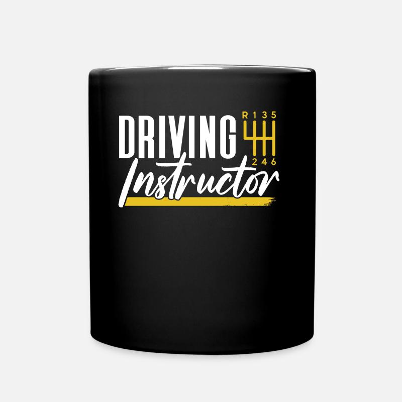 Moniteur d’auto-école École de conduite Apprenant leçon de conduite - Mug uni - noir