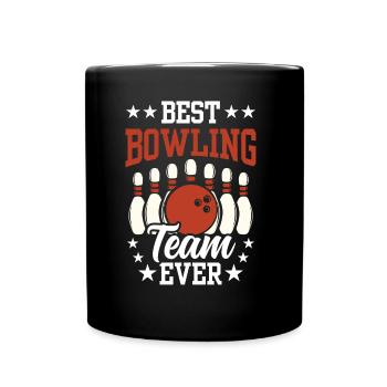 Bestes Bowling-Team Mannschaft Bowling Bowler - Tasse einfarbig - Schwarz - Vorne