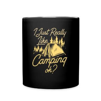J’aime juste camper très ok camping camping-car - Mug uni - noir - Devant
