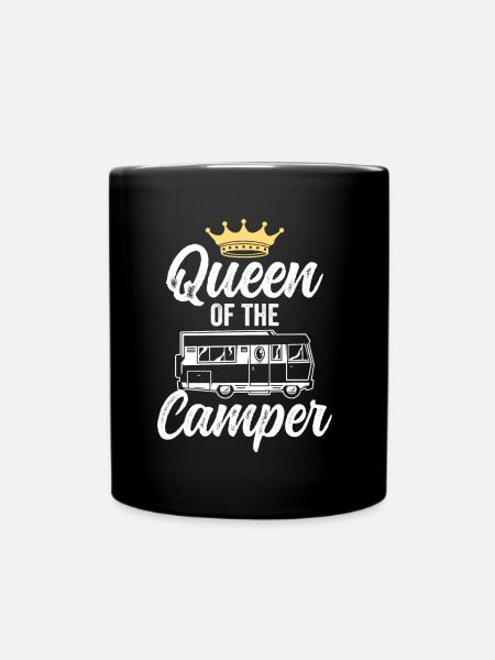 Königin Des Wohnmobils Camping Campen Camper - Tasse einfarbig - Schwarz
