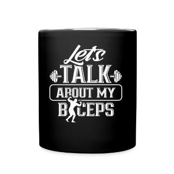 Parlons de mes boucles musculaires d’entraînement des biceps - Mug uni - noir - Devant