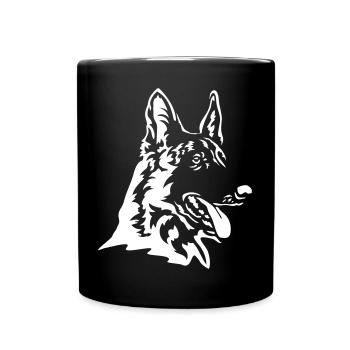 Hollandse Herder Head "Black Edition" - Full Colour Mug - black - Front