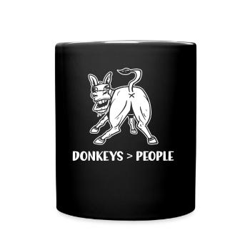 Donkey > People Animal Farm Lovers Sweet - Full Colour Mug - black - Front