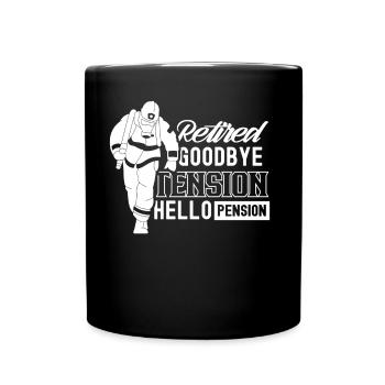 À la retraite Adieu excitation Bonjour pensionné retraité - Mug uni - noir - Devant