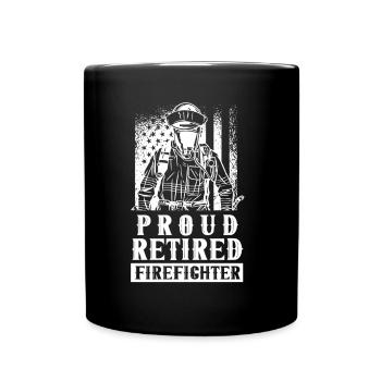 Fier pompier à la retraite Retraité - Mug uni - noir - Devant