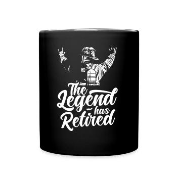 Die Legende Hat Sich Zur Ruhe Gesetzt Rentner - Tasse einfarbig - Schwarz - Vorne