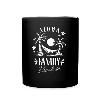 Vacances en famille Aloha Vacances en famille - Mug uni - noir - Devant