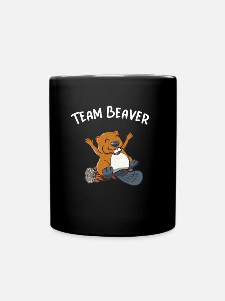 Équipe Castor Rongeur Drôle de Castor - Mug uni - noir