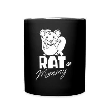 Rattenmama Ratte Mama Ratten Tier Süß Liebhaber - Tasse einfarbig - Schwarz - Vorne