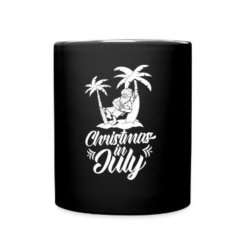 Weihnachten im Juli Noël en juillet Père Noël Humour - Mug uni - noir - Devant