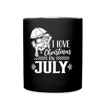 I love Christmas in July Christmas in July - Full Colour Mug - black - Front