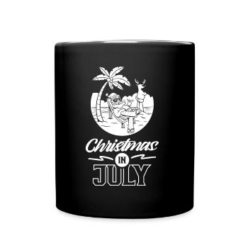 Weihnachten im juli Noël en juillet Humour Père Noël - Mug uni - noir - Devant