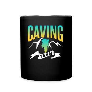 Höhlenforschung Team Höhlenwandern Caving Cave - Full Colour Mug - black - Front