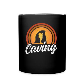 Höhlenforschung Höhle Caving Höhlenwandern Cave - Full Colour Mug - black - Front