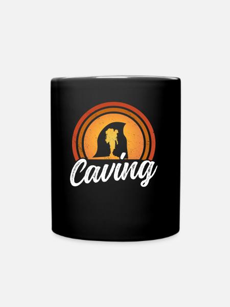 Höhlenforschung Höhle Caving Höhlenwandern Cave - Tasse einfarbig - Schwarz
