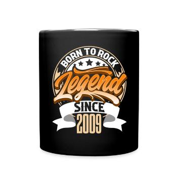 2009 Année de naissance Anniversaire Légende Born To Rock - Mug uni - noir - Devant
