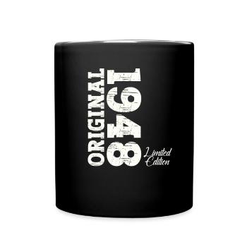 Né en 1948 75e anniversaire Cadeau homme / femme - Mug uni - noir - Devant