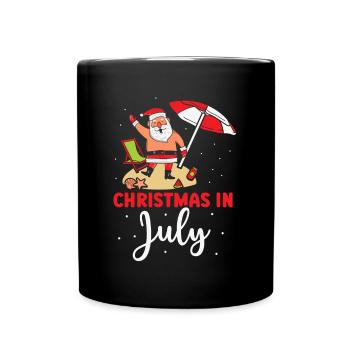 Weihnachten im juli Noël en juillet Humour Père Noël - Mug uni - noir - Devant