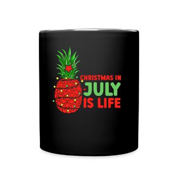 Noël en juillet est la vie Noël en juillet - Mug uni - noir - Devant