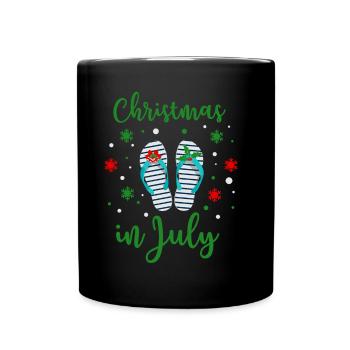Weihnachten im juli Noël en juillet Humour Père Noël - Mug uni - noir - Devant