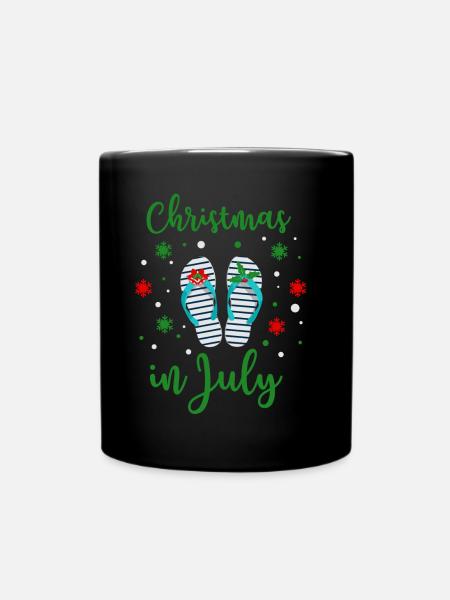 Weihnachten im juli Noël en juillet Humour Père Noël - Mug uni - noir