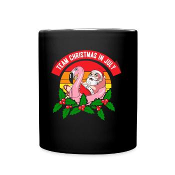 Team Weihnachten Im Juli Christmas In July Santa - Tasse einfarbig - Schwarz - Vorne