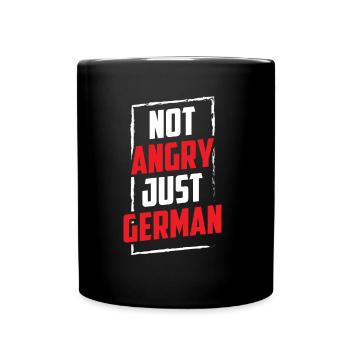 Not angry only German Germany's voice - Full Colour Mug - black - Front