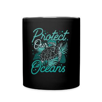 Protège nos océans Protection des océans Mer Mer - Mug uni - noir - Devant