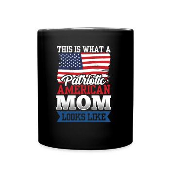 Voici à quoi ressemble une mère américaine patriotique aux États-Unis - Mug uni - noir - Devant