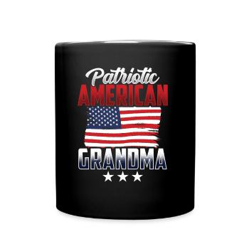 Patriotic American Grandmother Patriot US - Full Colour Mug - black - Front