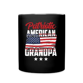 Patriotic American Grandfather US Patriot - Full Colour Mug - black - Front