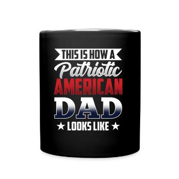 Voici à quoi ressemble un père américain patriote - Mug uni - noir - Devant