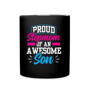 Fière belle-mère d’un grand fils - Mug uni - noir - Devant