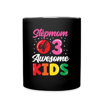 Belle-mère de trois grands enfants - Mug uni - noir - Devant