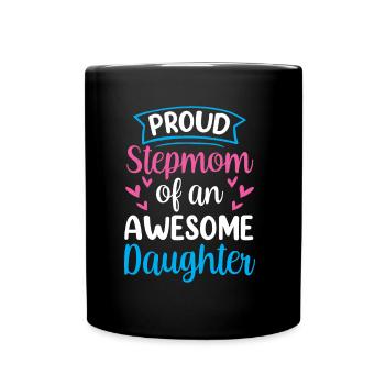 Fière belle-mère d’une grande fille - Mug uni - noir - Devant