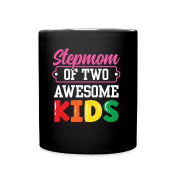 Stepmother of two great children - Full Colour Mug - black - Front
