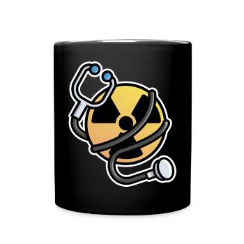 Logo Radiation Manip Radio Radiologue Radiologie - Mug uni - noir - Devant