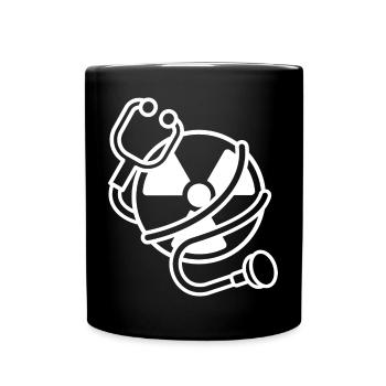 Logo Radiation Manip Radio Radiologue Radiologie - Mug uni - noir - Devant