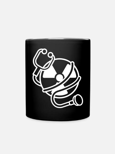 Logo Radiation Manip Radio Radiologue Radiologie - Mug uni - noir