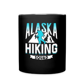 Alaska Hiking Team Hiker Hike Nature - Full Colour Mug - black - Front