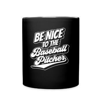 Sei Nett Zum Baseball Pitcher Werfer Spieler Hobby - Tasse einfarbig - Schwarz - Vorne