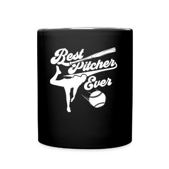 Bester Baseball Pitcher Aller Zeiten Hobby Werfer - Tasse einfarbig - Schwarz - Vorne