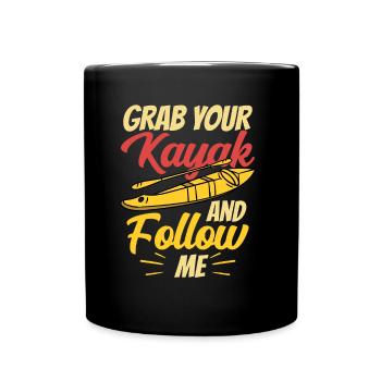 Prenez votre kayak et suivez-moi kayak - Mug uni - noir - Devant