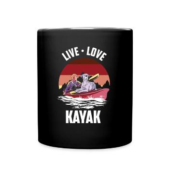 Life Love Kayaker Kayaker Kayaking Kayaking - Full Colour Mug - black - Front