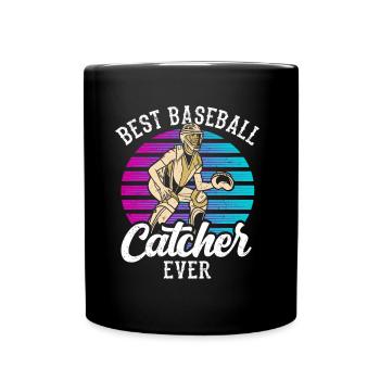 Bester Baseball Fänger Aller Zeiten Hobby Catcher - Tasse einfarbig - Schwarz - Vorne